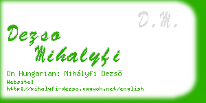 dezso mihalyfi business card